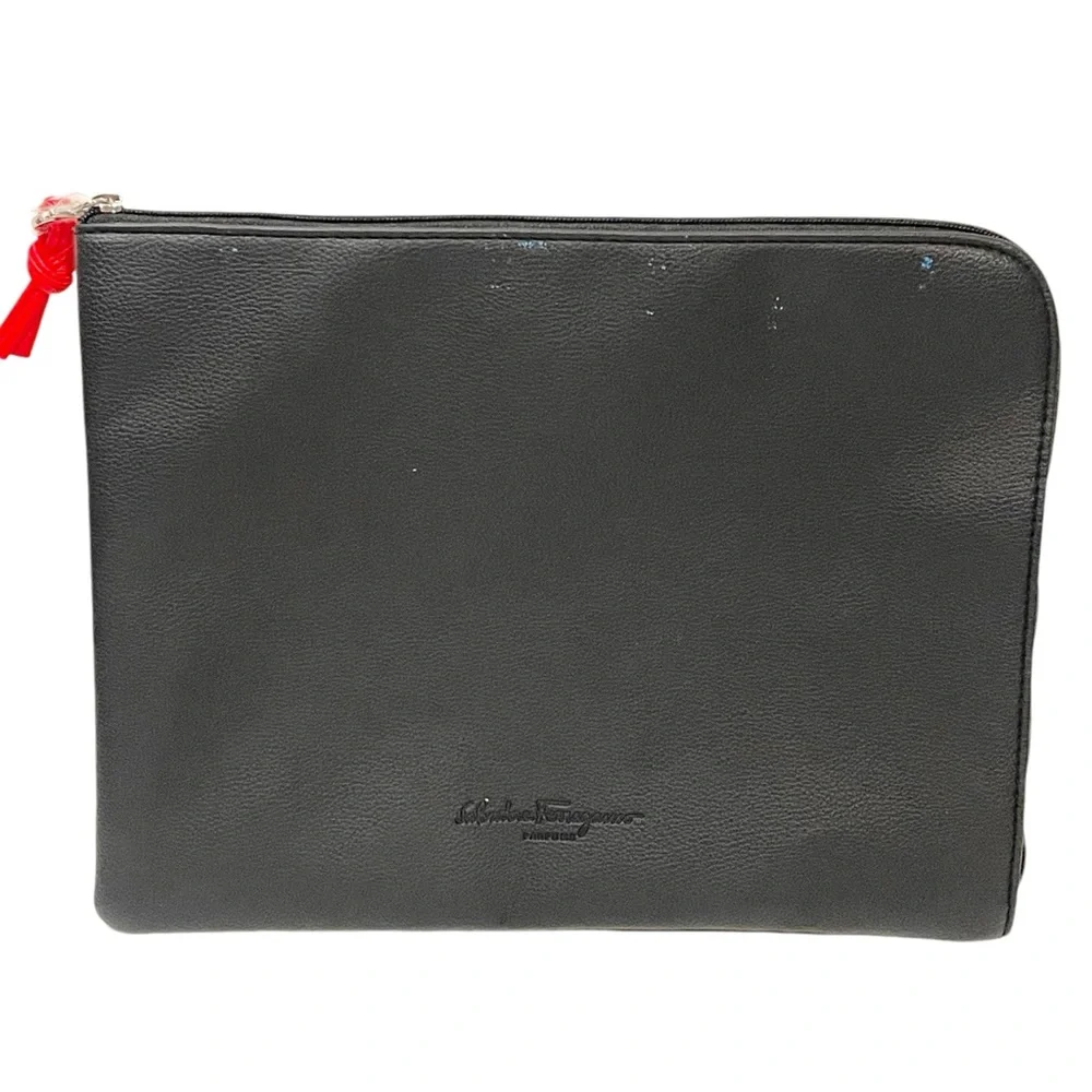 Salvatore Ferragamo Black‎ Parfums MAGNIFICA ZIP Cosmetic Bag Toiletry Travel